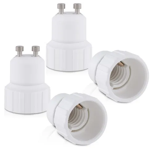 4x LAMPEN SOCKEL ADAPTER GU10 AUF E14 FASSUNG STECKER GLÜHBIRNE KONVERTER LAMPE