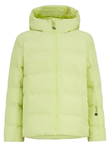 Ziener AMANI Mädchen Ski Jacke - lime light - 104 - Skijacken für Mädchen, atmungsaktiv und wasser- sowie winddicht mit ZIENER AQUASHIELD Membran für höchsten Komfort und Schutz auf der Piste. PFC-frei und umweltfreundlich, ideal für kalte Tage.