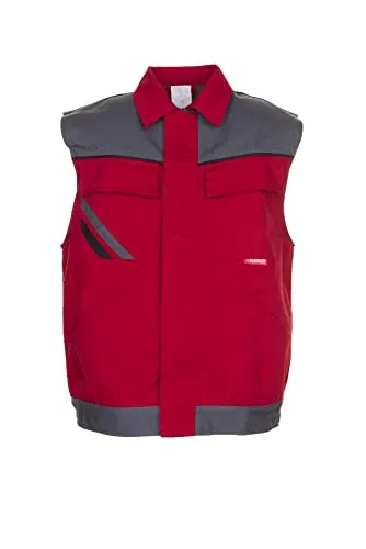 Planam 2366060 Highline Weste, Rot/Schiefer/Schwarz, Größe XXL