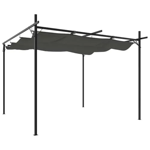 vidaXL Pergola mit Schiebedach - Pavillon für Garten und Terrasse, UV-beständig und flexibel anpassbares Schiebedach für optimalen Sonnenschutz und Schatten.