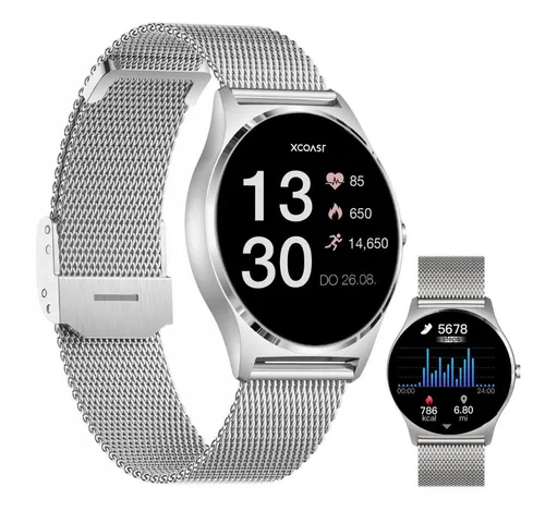 XCOAST JOLI Damen Smartwatch - Fitness & Lifestyle in einem - Smartwatch für Damen mit IP68 wasserdichtem Gehäuse und umfangreichen Fitnessfunktionen wie Herzfrequenz- und Schlafmonitoring. Elegantes milanaise Edelstahlarmband und Schnellwechselfunktion.