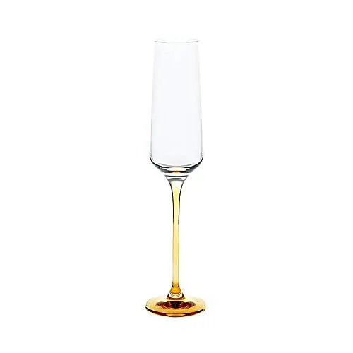 Sektglas Sektkelch Charisma Schampus Prosecco Champagner 150ml mit orangenem Stiel