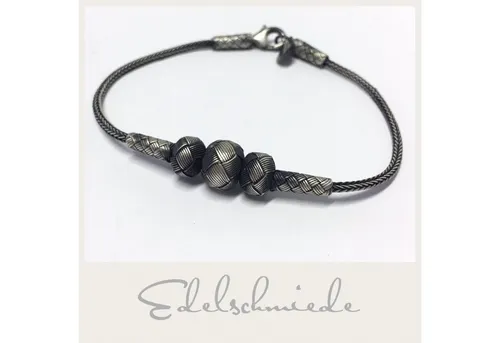 Edelschmiede925 rustikales Armband aus 925/- Sterling Silber
