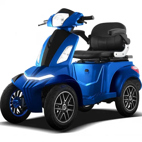 4-Rad Senioren-Elektromobil Vigorous Vista T408 – 25 km/h, 1 kW, Blau - Erleben Sie Mobilität mit dem 4-Rad Elektromobil für Senioren. Ideal für drinnen und draußen, mit LED-Beleuchtung und komfortablem Fahrverhalten. Maximale Reichweite und geprüfte Qualität für sorgenfreies Fahren.