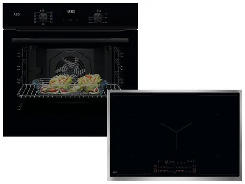AEG Set Backofen BP1100B + Induktionskochfeld OIK85M00XB