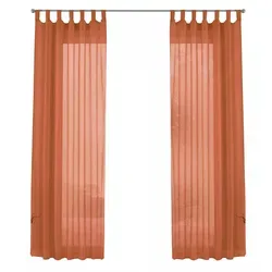 SCHLAUFENGARDINEN Voile 2er Set 245x140 cm Terrakotta