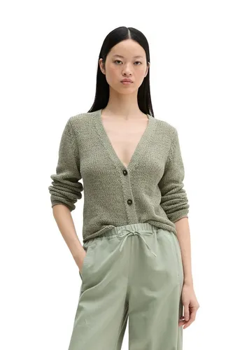 Marc O'Polo Cardigan aus Bändchengarn - Eleganter Cardigan aus hochwertigem Bändchengarn. Mit tiefem V-Ausschnitt und lässigem Saum ideal für vielseitige Looks. Perfekt für Layering oder als stylische Pullunder-Alternative.
