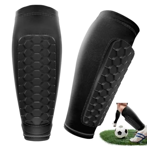 Schienbeinschoner Kinder Fussball – Atmungsaktiv & rutschfest Schienbeinschoner Fußball Herren | Für heranwachsende Fußballspieler entwickelt（72g/1 Paar）