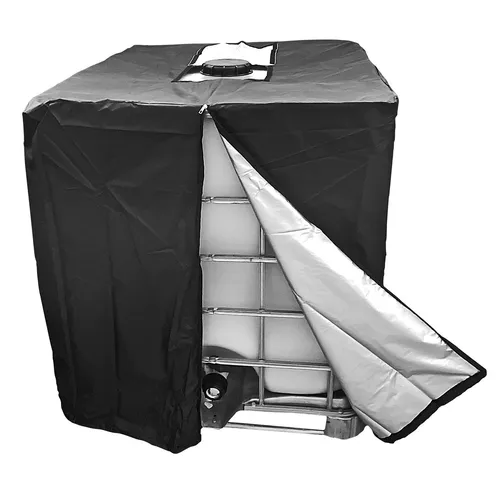 Kestek IBC Profi Tank Abdeckung Hülle Abdeckplane 1000 Ltr. schwarz 420D