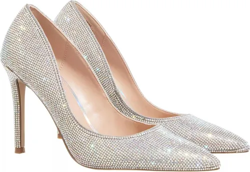 STEVE MADDEN Pumps Textil High-Heel-Pumps Silberfarben 37 EU - Elegante High-Heel-Pumps in edlem Silber, mit einem stilvollen 10 cm Stilettoabsatz - perfekt für besondere Anlässe.
