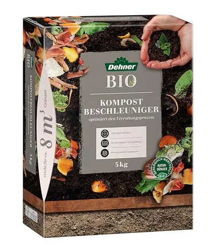 Dehner Bio Kompostbeschleuniger, hochwertiger Naturdünger, Schnellkomposter, ökologische Komposthilfe, biologisch, organisch mineralisch, 5 kg, für ca. 8 qm Grüngut, bunt