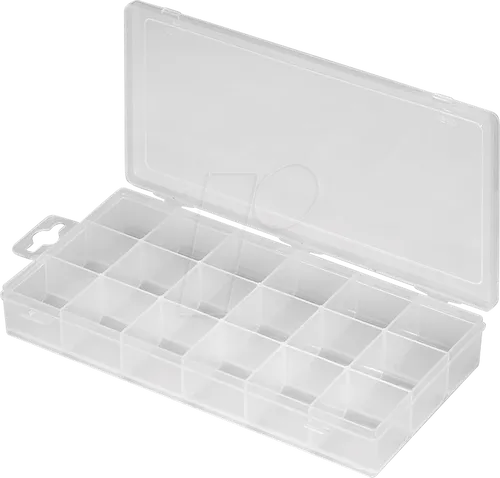 GB 90149 - Sortimentskasten, 210 x 30 x 105 mm, 18 Fächer