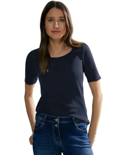 Damen T-Shirt in Unifarbe von CECIL