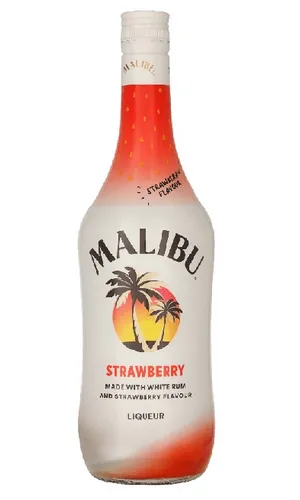 Flasche Malibu Strawberry mit White Rum a 0,7 L 21 % vol. Rum mit Erdbeer 1