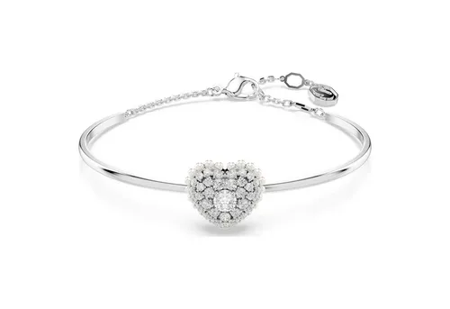 Swarovski Idyllia Armreif - Armbänder für Damen, eleganter rhodinierter Armreif mit Herz-Motiv und strahlenden Swarovski Kristallen – das perfekte Geschenk für besondere Anlässe.