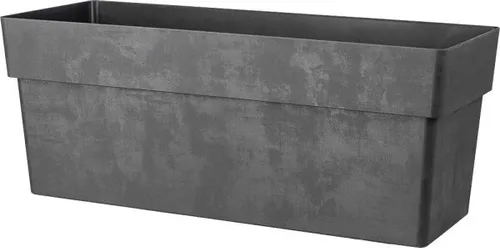 Deroma Pflanzkasten Like Millennium 49 cm anthrazit - Rechteckiger Blumenkasten aus robustem Kunststoff in elegantem Anthrazit. Ideal für Innen- und Außenbereiche, perfekt zur Gestaltung Ihrer Pflanzenarrangements.