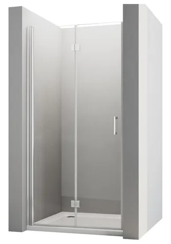 Boromal Dusch-Drehtür Nischentür Dusche 70-120cm Duschtür Faltbar Nische Glastür, 70x195 cm, 5mm Sicherheitsglas ESG, 6mm ESG Glas Duschwand Duschabtrennung