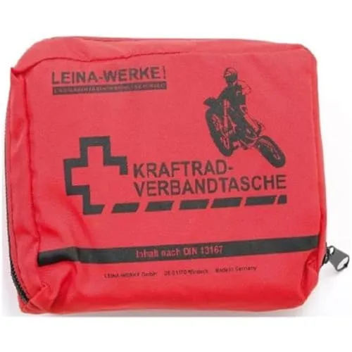 Leina-Werke 17008 Kraftrad-Verbandtasche Typ II ohne Klett, Rot