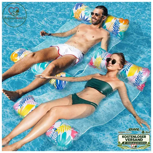 Elidepe XL Luftmatratze für Pool – 4-in-1 Wasserhängematte