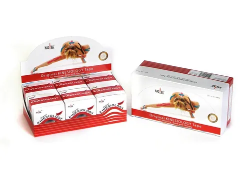 NASARA Kinesiologie-Tape 6er Displaybox in 12 Farben - Hochwertiges Kinesiologie Tape in 12 Farben, ideal für Sport und Therapie. Empfohlen von Experten, bietet es hervorragende Klebeeigenschaften und hohen Tragekomfort.