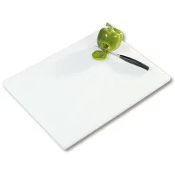 KESPER Tranchierbrett Kunststoff PE, weiß, 50x38x1,2 cm – robustes, hygienisches Schneidebrett für Küche, Gastronomie & Grill