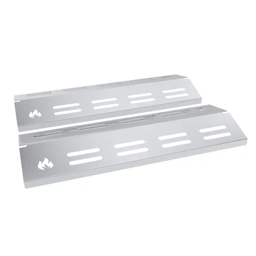 teileplus24 BR14-2-SG Gasgrill Edelstahl Brennerabdeckung kompatibel mit Enders Brooklyn 2, Brooklyn Next 2 | Flavorizer Bars | Passgenau | Rostfrei | Brennerschutz