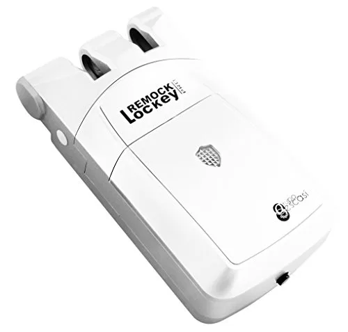 Remock Lockey Pro RLP4W Unsichtbares Sicherheitsschloss, mit 4 Fernbedienungen (3 V), Weiß