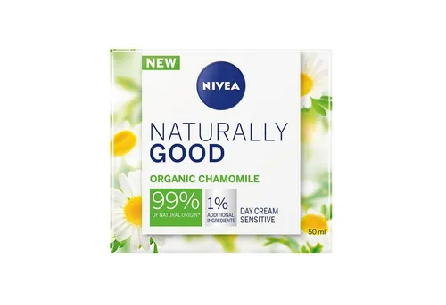 Nivea Tagescreme Naturally Good Sensitiv Tagespflege Creme mit Organic Bio Kamille - 1erPack, 50ml