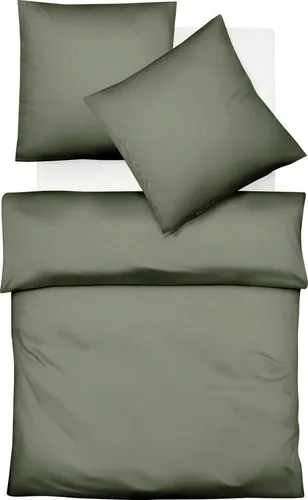 Lech buntgewebte Flanell-Bettwäsche Oliv 155 x 200 cm - Bettwäsche aus 100% Baumwolle, weich und flauschig für warme Winternächte. Stilvolles Fischgrätmuster und robuster Reißverschluss machen den Wechsel einfach.