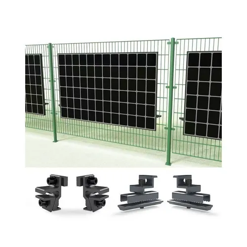 PV Zaunklemmen Set 4 Stück schwarz – Halterung für Doppelstabmatte - Schienenlose Montage am Modulrahmen für PV-Module: ideal für Doppelstabzäune. Korrosionsbeständige Materialien garantieren Langlebigkeit. Perfekt für Garten- und Sichtschutzbereiche.