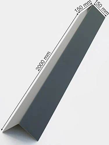Winkelblech 15 x 15 cm - Anthrazit Grau Alu - Mauersteine & Betonblöcke, robustes Aluminium-Winkelblech für stabile Konstruktionen und vielseitige Anwendungen.