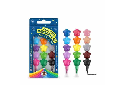 Trendhaus Wachsmalstift Trendhaus Magic Moments Zieh- und Steck Wachsmalkreide Stifte Set