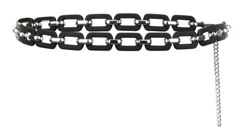 Vanzetti Synthetikgürtel Chain Belt - Lederimitatgürtel mit modischem Ketten-Design, stufenlos verstellbar von 80 cm bis 105 cm, ideal für verspielte Outfits und einen sicheren Halt.