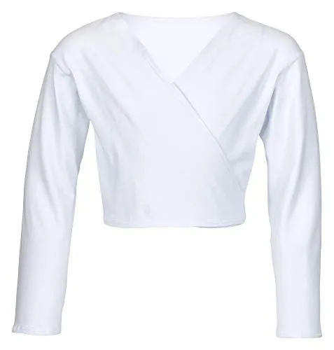 tanzmuster Ballett Wickeljacke Mädchen in weiß von tanzmuster