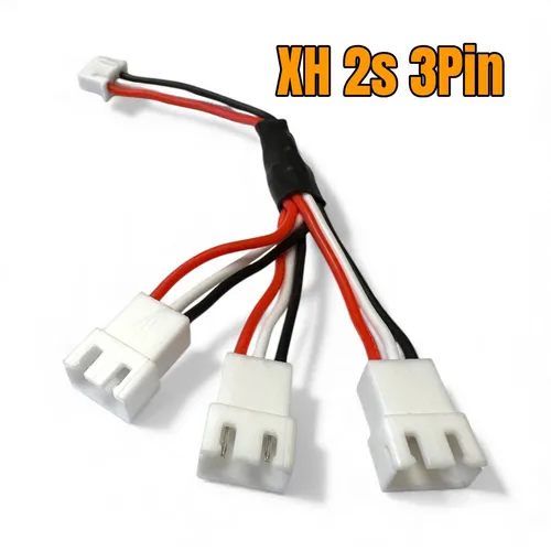 ✅ 3 in 1 Ladekabel Adapter 7.4V 2s JST XH 3PIN Verteiler LiPo Akku Splitter RC ✅