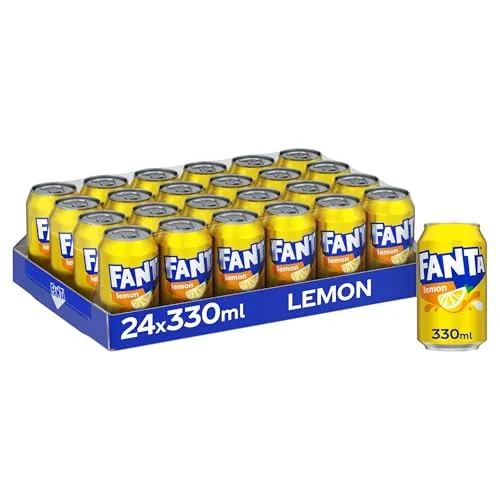 Fanta Lemon 0,33 Liter Dosen, 24er Pack - Lebensmittel Vorratspacks – Nie wieder schleppen! Erfrischendes Fanta Lemon mit Zitronengeschmack im praktischen Vorratspack.