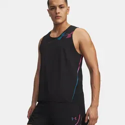 Under Armour Velociti Elite Singlet Laufshirt Herren - Schwarz/Pink, Größe XL - Optimales Laufshirt für Sportbegeisterte. Das Velociti Elite Singlet bietet hervorragende Atmungsaktivität und Bewegungsfreiheit durch die hochwertige Materialkombination. Ideal für intensive Trainingseinheiten.