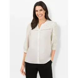 Witt Klassische Bluse Bluse 3/4-Arm beige 50
