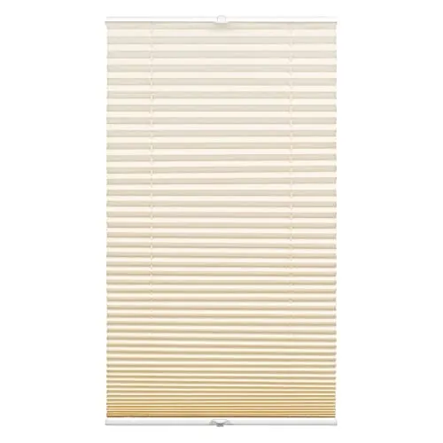 GARDINIA Plissee Concept Tageslicht, Beige 70 x 130 cm - Plissee für Fenster, lichtdurchlässig und blickdicht, individuell höhenverstellbar und einfach in der Breite kürzbar - idealer Sicht- und Sonnenschutz.