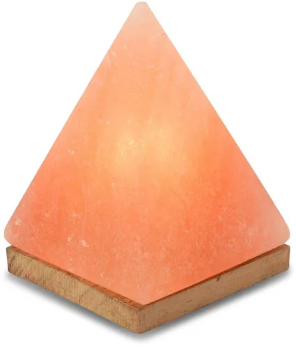HIMALAYA SALT DREAMS Salzkristall-Tischlampe Pyramide - Salzkristalllampe Pyramide, handgefertigt und einzigartig, sorgt für warmes Licht und eine entspannende Atmosphäre in Ihrem Wohnraum.