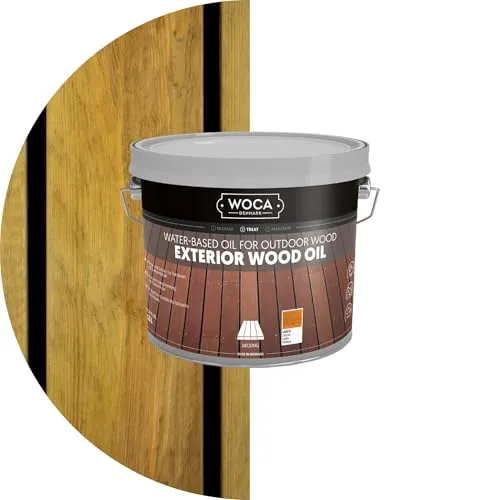 WOCA 617951A Exterior Öl, Natur 2,5 L - Arborist Merchandising Root - Ideal für die Pflege von Holzoberflächen, bietet exzellenten UV-Schutz und ist schnelltrocknend, perfekt für Terrassen und Gartenmöbel.