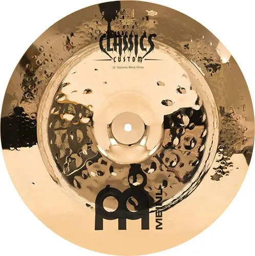 Meinl Cymbals Classics Custom Extreme Metal China 16 Zoll - Chinesische Zimbeln mit explosivem Attack und trashigem Sustain, ideal für aggressive Musikstile. Brillantes Finish und große Hammerschläge für druckvollen Klang.