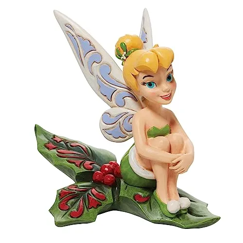 Disney Traditions Tinkerbell Sitting On Holly Figurine