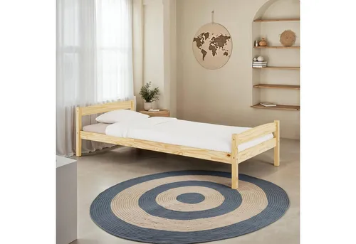 IDIMEX Massivholzbett BORIS - Massivholzbett aus Kiefer, ideal für Kinder und Jugendliche, in natürlicher Farbe, bietet Stabilität und zeitloses Design für jedes Kinderzimmer.