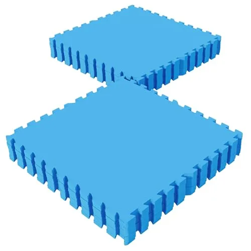 GORILLA SPORTS Bodenschutzmatte Set 16 Matten, 60x60x1,2 cm - Ideale Fitness Unterlegmatte - Sportmatten-Set mit 16 strapazierfähigen Matten aus hautfreundlichem EVA-Schaum. Schützen Sie Ihren Boden und genießen Sie ein komfortables Training mit rutschfestem, schall- und stoßdämpfendem Material.
