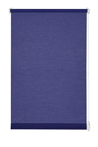 Gardinia Rollo zum Klemmen oder Kleben, Tageslicht-Rollo, Blickdicht, Alle Montage-Teile inklusive, EASYFIX Rollo Uni, Dunkelblau, 45 x 150 cm (BxH)