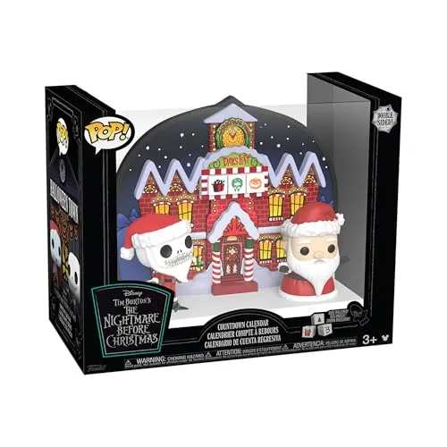 Funko Countdown Calendar: The Nightmare Before Christmas - Doppelseitig mit Sammelbaren Vinyl-Minifiguren - Chibi Figuren – Doppelseitiger Countdown-Kalender für Halloween und Weihnachten, inklusive 3 Würfel zur Anpassung des Countdowns und 4 ikonischen Pop!-Figuren für Sammler!