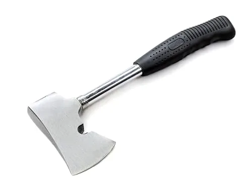 Camping-Beil Axt 34x12x2,5 cm ergonomischer Griff 900g mit Hammerfläche