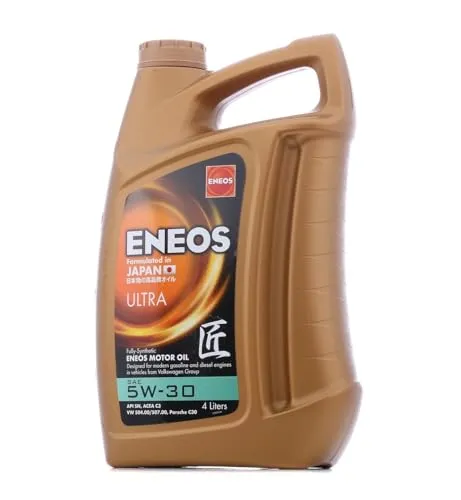 ENEOS X ULTRA Motoröl 5w30 - Vollsynthetisches Motorenöl für weniger Kraftstoffverbrauch - Motoröle: ENEOS X ULTRA 5w30 sorgt für verlängerte Ölwechselintervalle und ist ideal für diverse VW Modelle. Perfekt für effiziente Motorleistung und Schutz.