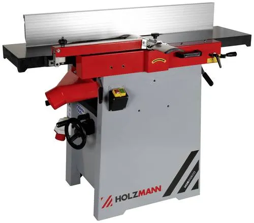 Holzmann Maschinen HOB310ECO 400V Abricht- und Dickenhobelmaschine 2200W - Elektrohobel mit 310mm Hobelmesserlänge, ideal für flexible Holzverarbeitung. Einfache Umrüstung zwischen Abrichten und Dickenhobel mit präziser Höhenverstellung.